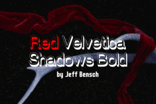 Exploring Red Velvetica Shadows Bold for Editorial Design