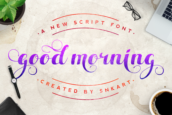 Good Morning: A Modern Script Font for Editorial Design