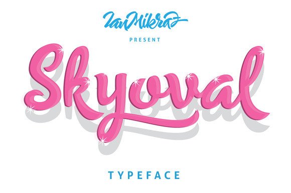 Skyoval Font: A Strong Handwritten Typography for Digital Design