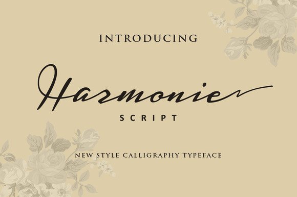 The Harmonie Script Font for Creative Product Makers